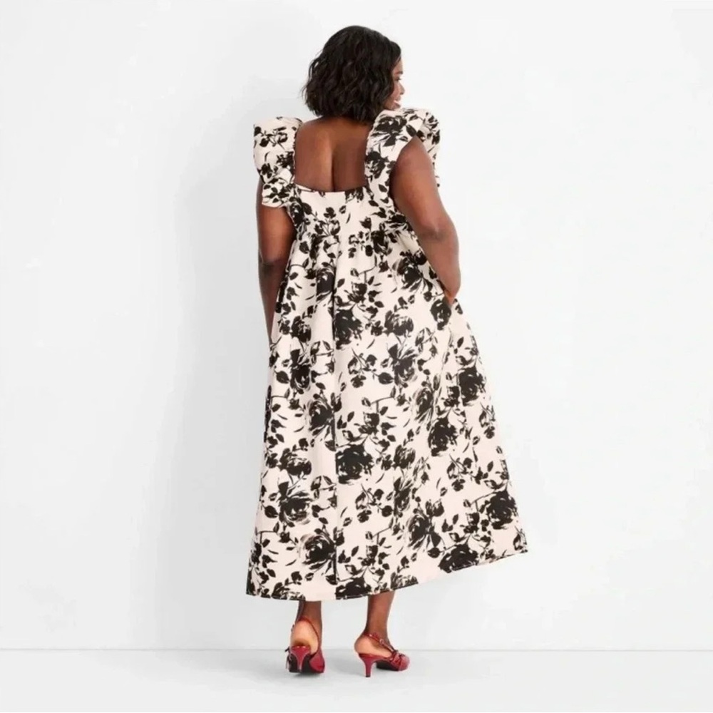 Women's Ankle A-Line Tank Dress - Future Collective Floral 1X - Picture 2 of 5